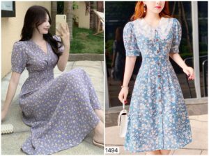 Váy Maxi Hoa Nhí Mùa Hè 