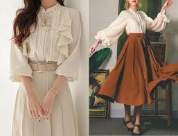 Áo Sơ Mi Nữ Tay Phồng Vintage