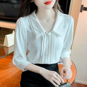 các kiểu áo sơ mi nữ tay lỡ đẹp