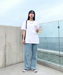 phối đồ áo thun trắng nữ