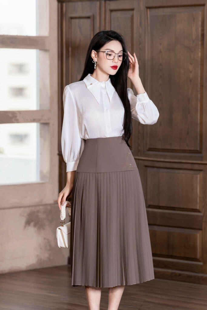 Kiểu chân váy đẹp trẻ trung.